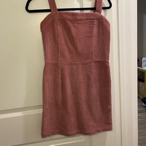 Rose corduroy dress